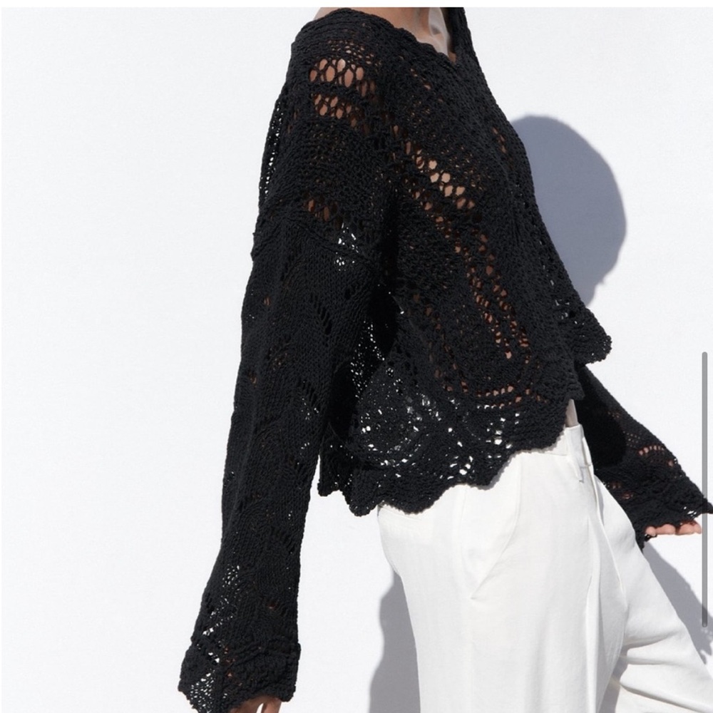 NWT Zara oversized open knit sweater - Picture 5 of 10